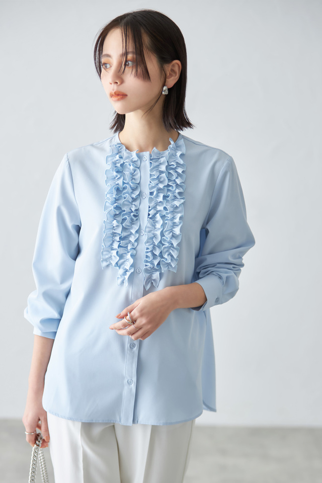 フロントフリルブラウス