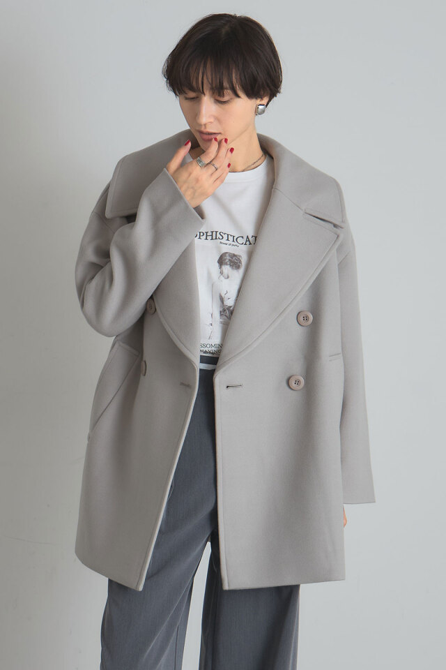 ビッグカラーピーコート