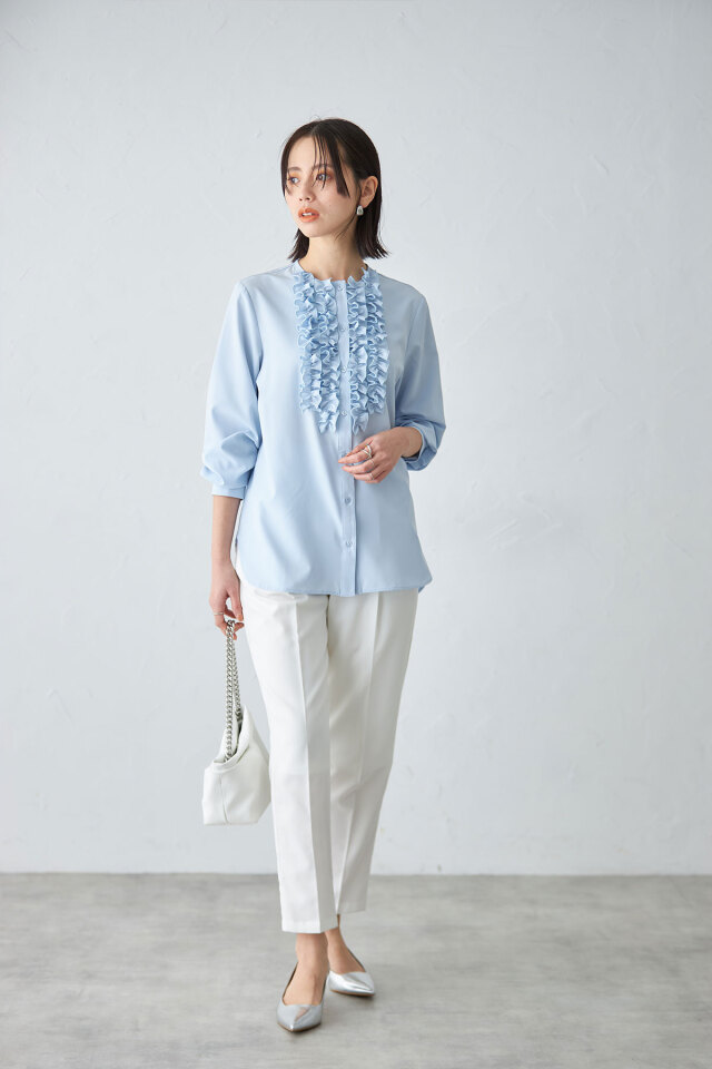 フロントフリルブラウス