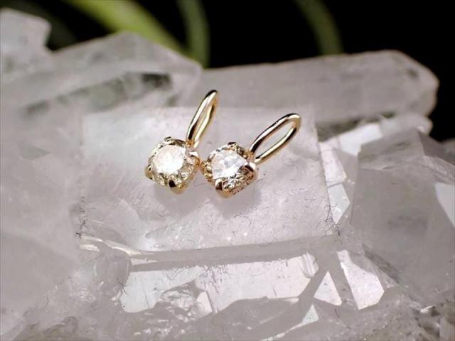 天然 ダイヤモンド ペンダントトップ ラウンドカット 石サイズ縦約3.3