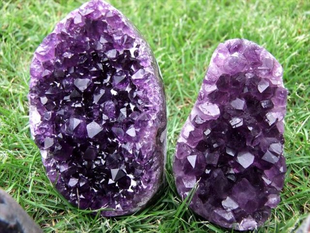 4A アメジスト 紫水晶 クラスター スタンドタイプ 重さ400g-440g 1個