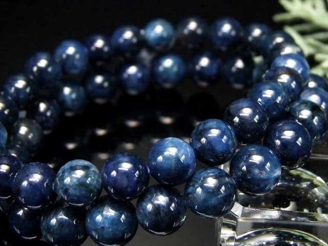稀少なブルーカラー ブルースギライト(リヒテライト) ブレスレット 7mm