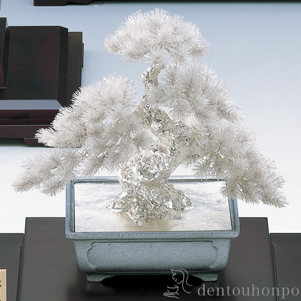 送料無料】 銀製 盆栽 松 10号・400g / 光則（銀工芸） 高級