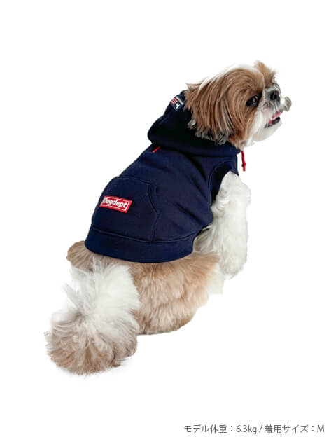 犬服 / ドッグウェア】裏ボアボタンパーカー / DOG DEPT (ドッグデプト