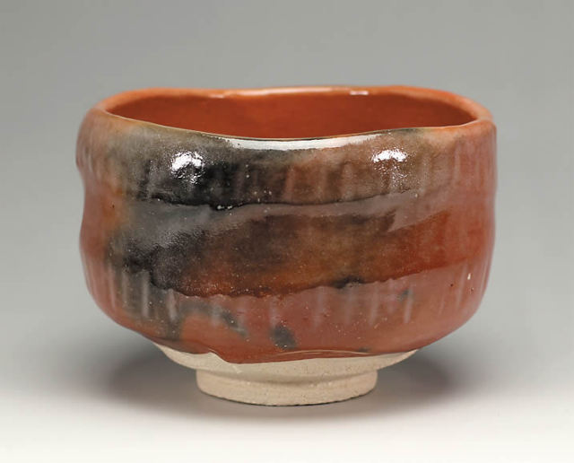 茶道具 赤楽茶碗 楽入印 木箱付(メ1484) 茶道具 赤楽茶碗