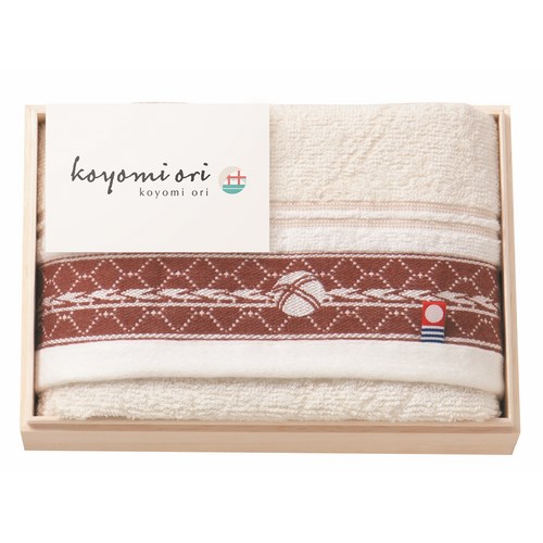 koyomi ori フェイスタオル 国産木箱入(KOK-127)