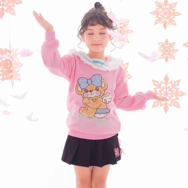 エンジェルマフィーアップリケ裏毛セーラートレーナー