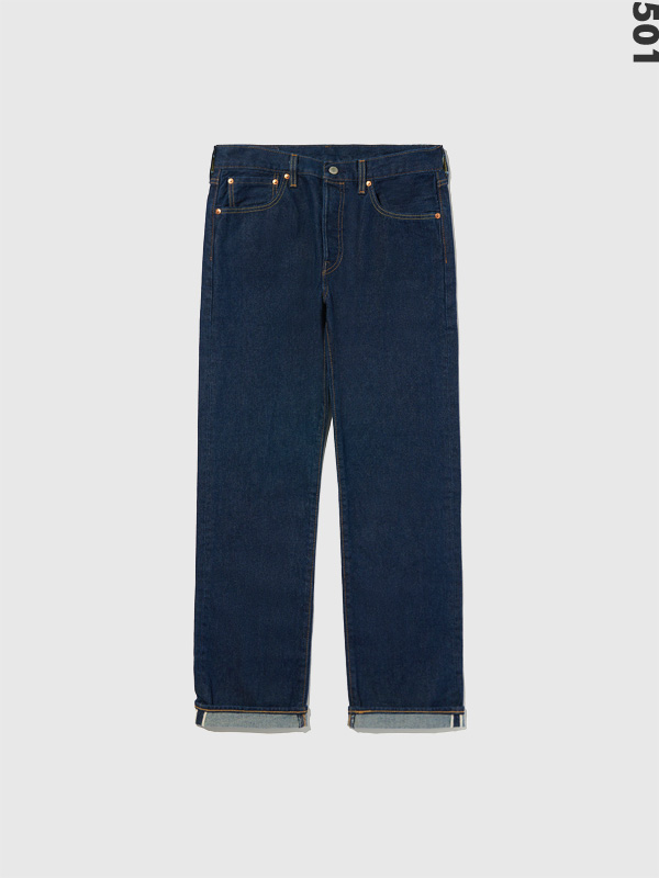 LEVIS リーバイス 501 赤耳 ORIGINAL L32 リンス インディゴ ブラック