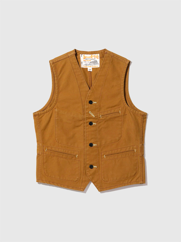 SUGAR CANE シュガーケーン ベスト メンズ レディース おしゃれ 綿 前