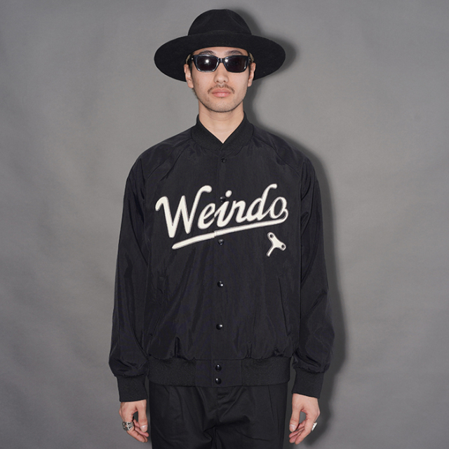 WRD6101 /「Weirdo - STADIUM JACKET / BLACK」ナイロンスタジアム
