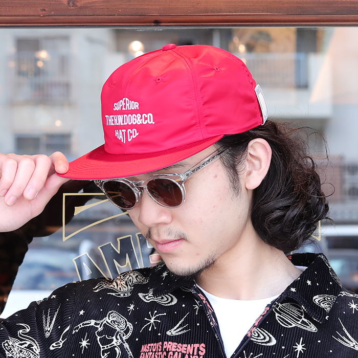 H.W. DOG & CO. コーデュロイキャップ レッド
