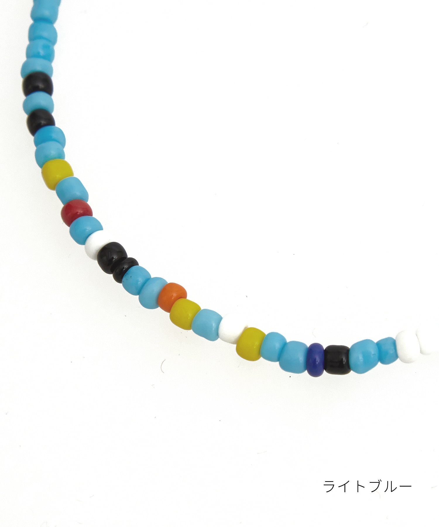 ヒッピーテイストレトロアクリルビーズネックレス(50cm) / メンズ