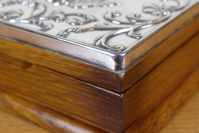 イギリス アンティーク ジュエリーボックス 天使 スターリングシルバー