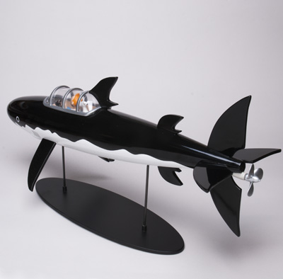 タンタン42cmレジン型模型 サメマリン号 『レッドラッカムの宝』より