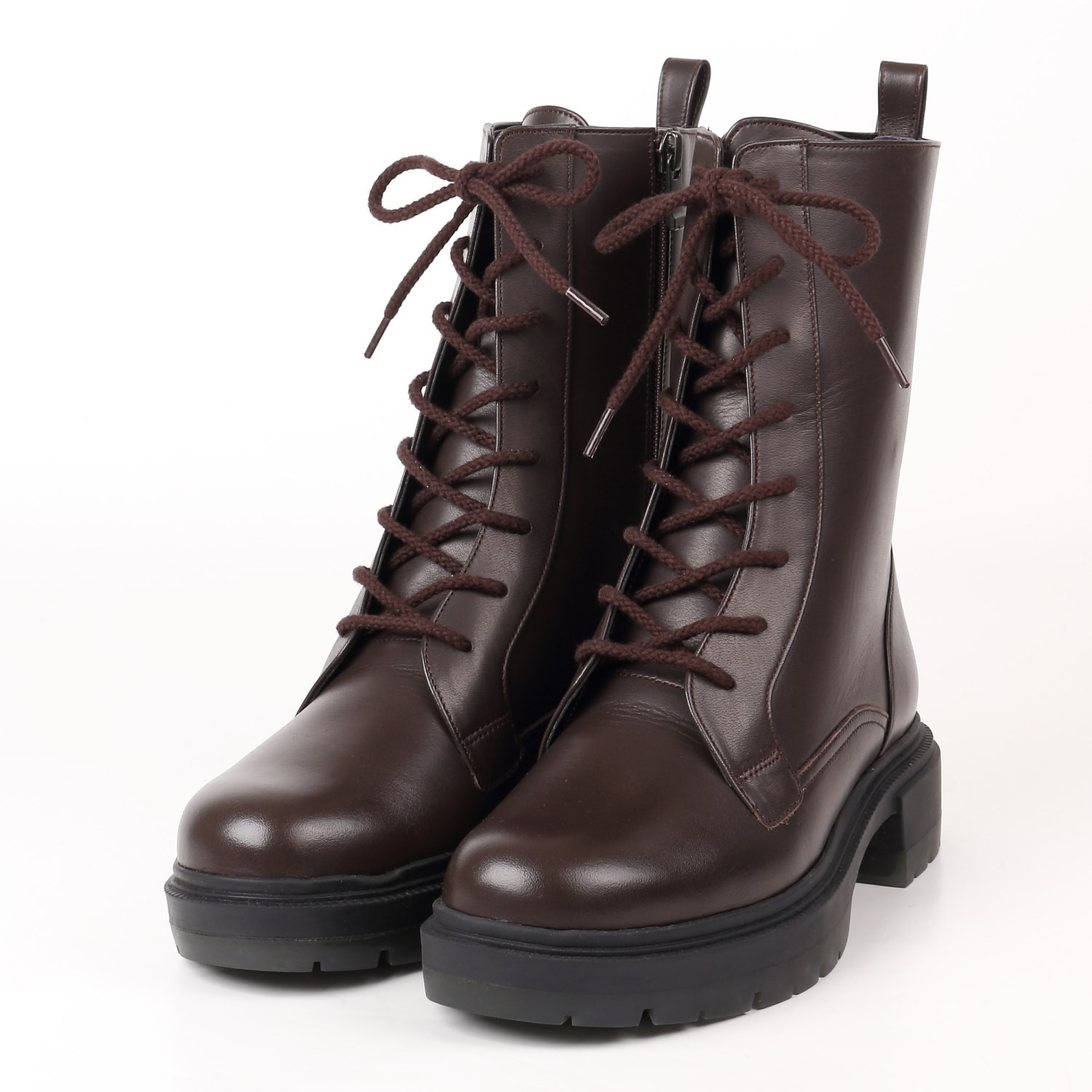 OUTLET】BARCLAY（バークレー）厚底レースアップブーツ チョコ