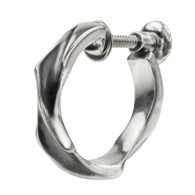 ツイスト デザイン イヤリング メンズ レディース シルバー925