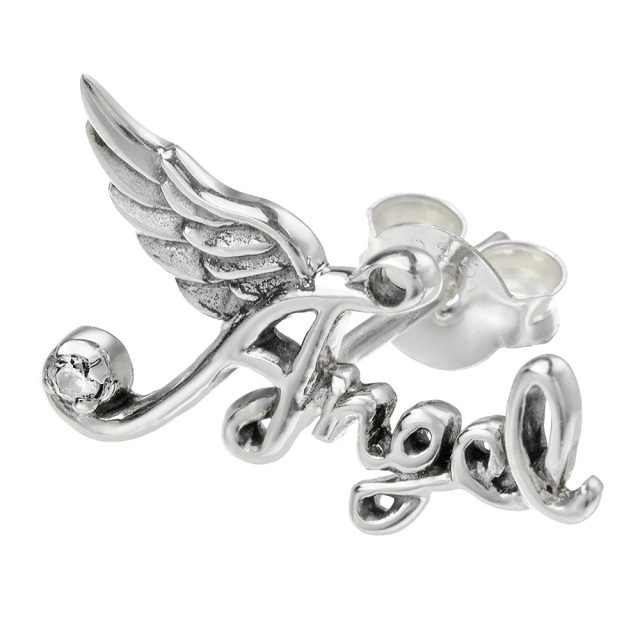 エンジェル ジルコニア ピアス メンズ レディース シルバー925