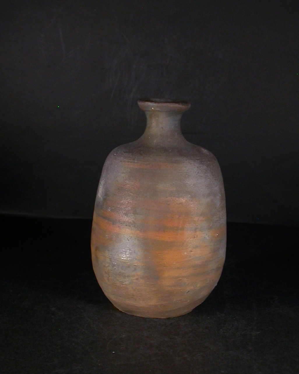 備前焼 登窯 備前焼人間国宝 伊勢崎 淳 共箱付き緋窯変徳利1 備前焼卸