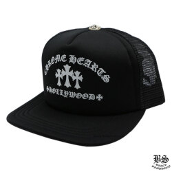 クロムハーツトラッカーキャップキングタコマルチカラークロスブラック