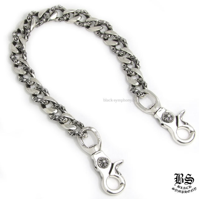 クロムハーツファンシーウォレットチェーンクロスショート2クリップ