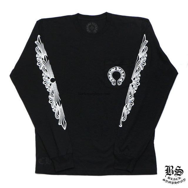 クロムハーツロングTシャツホースシューブラック|クロムハーツ通販専門