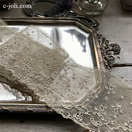 L2719 フランスアンティークレースボーダー/テープレース 18世紀