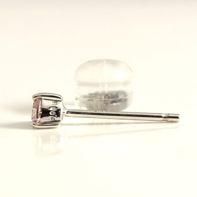 天然ピンクダイヤモンド 片耳用ピアス 0.065ct Pt900(プラチナ900