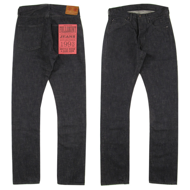 FULLCOUNT フルカウント 1110SBK TAPERED INK BLACK SELVEDGE DENIM -JOE-
