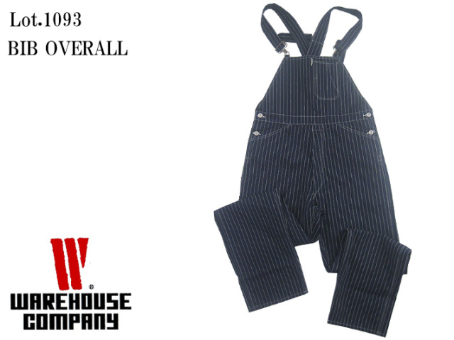 WAREHOUSE ウエアハウス Lot.1093 BIB OVERALL ストライプ -JOE-