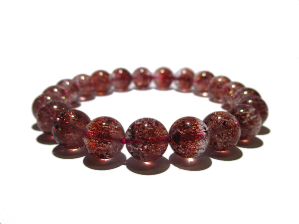 ファイアー（レピドクロサイトイン）クォーツブレスレット 約9mm【鬮石】