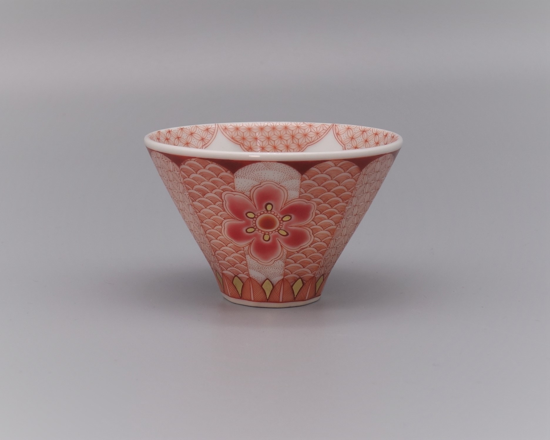 九谷焼 民山 赤絵 徳利 華の図 1客 九谷焼 民山 赤絵 徳利 華の図 1客