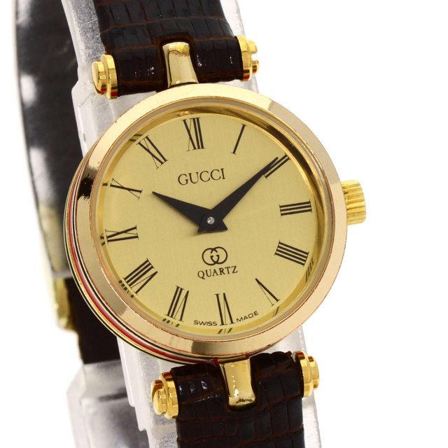 GUCCI グッチ シェリーライン 腕時計 GP/革 レディース ブランド京の蔵