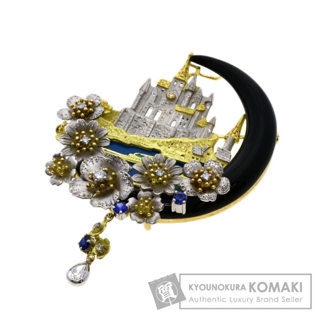 NOBUKO ISHIKAWA 石川暢子 as Time モンサンミッシェル ブローチ K18