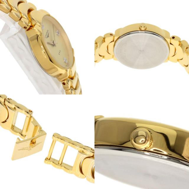 LONGINES ロンジン QWR 4P ダイヤモンド 腕時計 GP/GP レディース