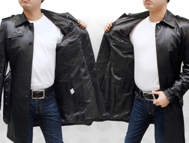 有名メーカー メンズ レザーコート 本革ラム レザー ショートコート6324