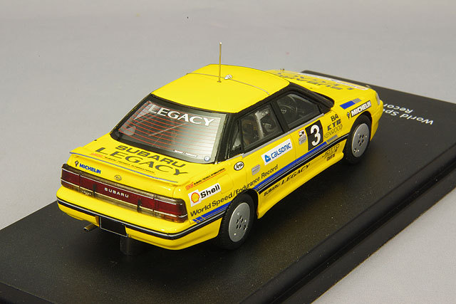 LA-X 1/43 スバル レガシィ 10万キロ速度記録車 3号車 イエロー