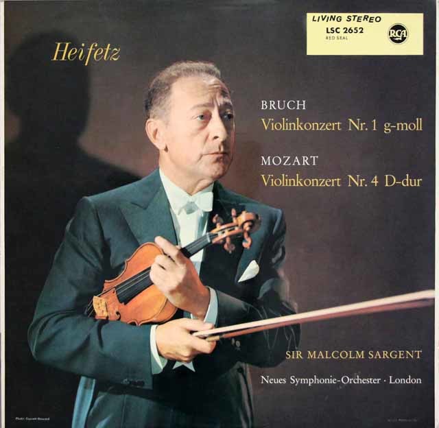 LP レコード ハイフェッツのブルッフ/ヴァイオリン協奏曲第1番ほか 独