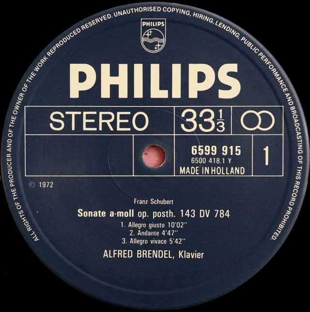LP レコード ブレンデルのシューベルト/ピアノ作品集 1822-1828 蘭