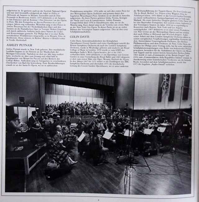 LP レコード デイヴィスのプッチーニ/「ラ・ボエーム」全曲 蘭PHILIPS 3619