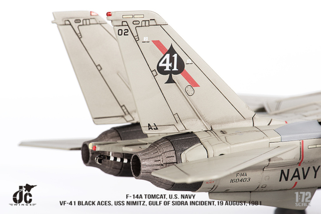 JCW 1/72 (ダイキャスト製) F-14A VF-41 Black Aces USS Nimitz シドラ