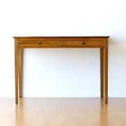 デスク 机 チーク 無垢材 天然木 猫脚 幅120 奥行50 チークコンソール