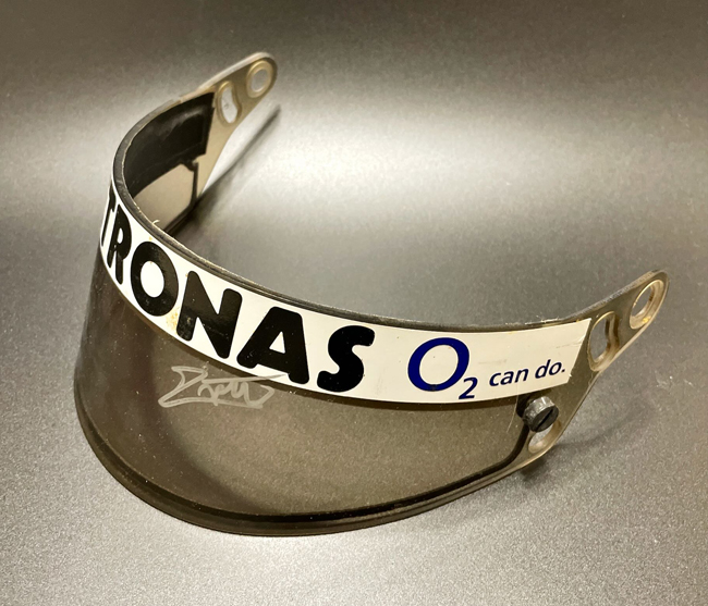 J.ビルニューブ 実使用 直筆サイン入本人用ヘルメットバイザー2点