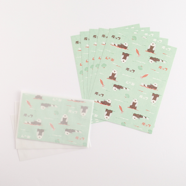 KIYATA ラッコ レタースタンド 未使用 アニマル百貨店 レターセット<ラッコ> AD-014 | デザイン