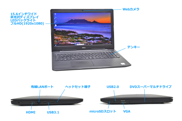 Windows11 DELL Vostro 15 3590 フルHD 15.6型 第10世代 Core i5