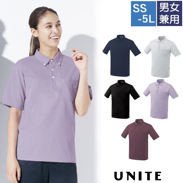 個別ポロシャツ チュウ 直筆 XA5222T クロップド丈 ピケポロシャツ