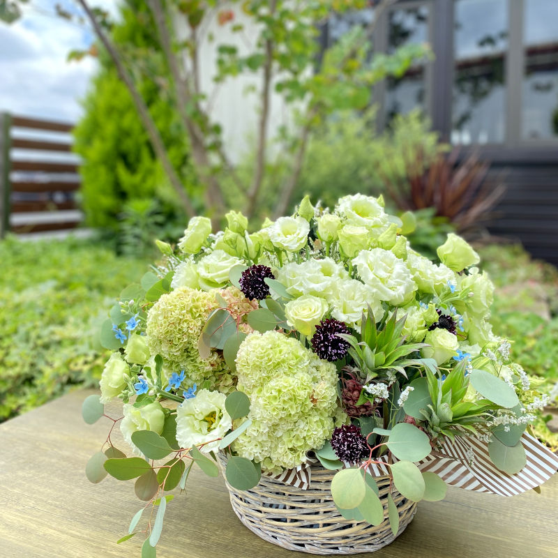 フラワーアレンジメント natural green フローラル花夢館