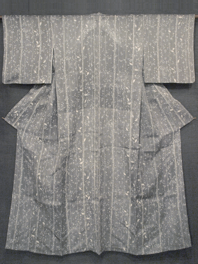 帯のアトリエ花邑 hanamura 銀座店 「木の葉文様 型染め 紗紬 単衣」