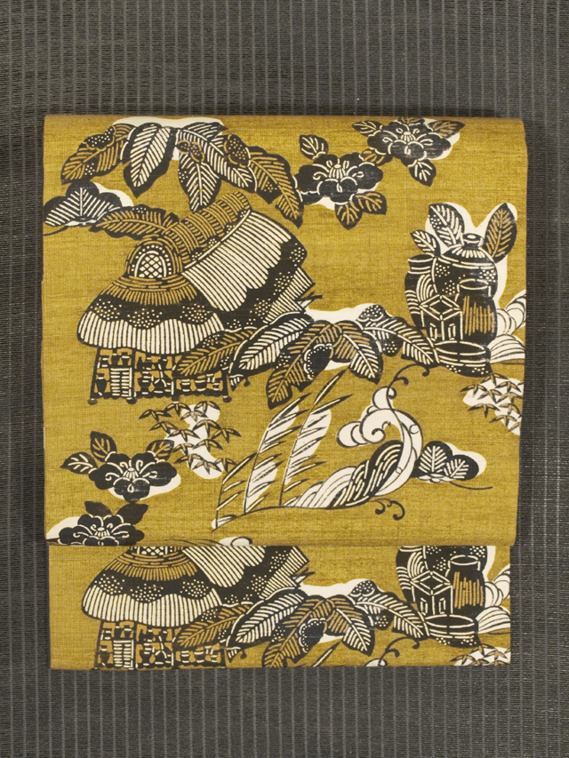 帯のアトリエ花邑 hanamura 銀座 「芹沢けい介作 壺屋風物文様 型絵