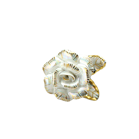 ピンブローチ] ローズ・パール（ゴールド）