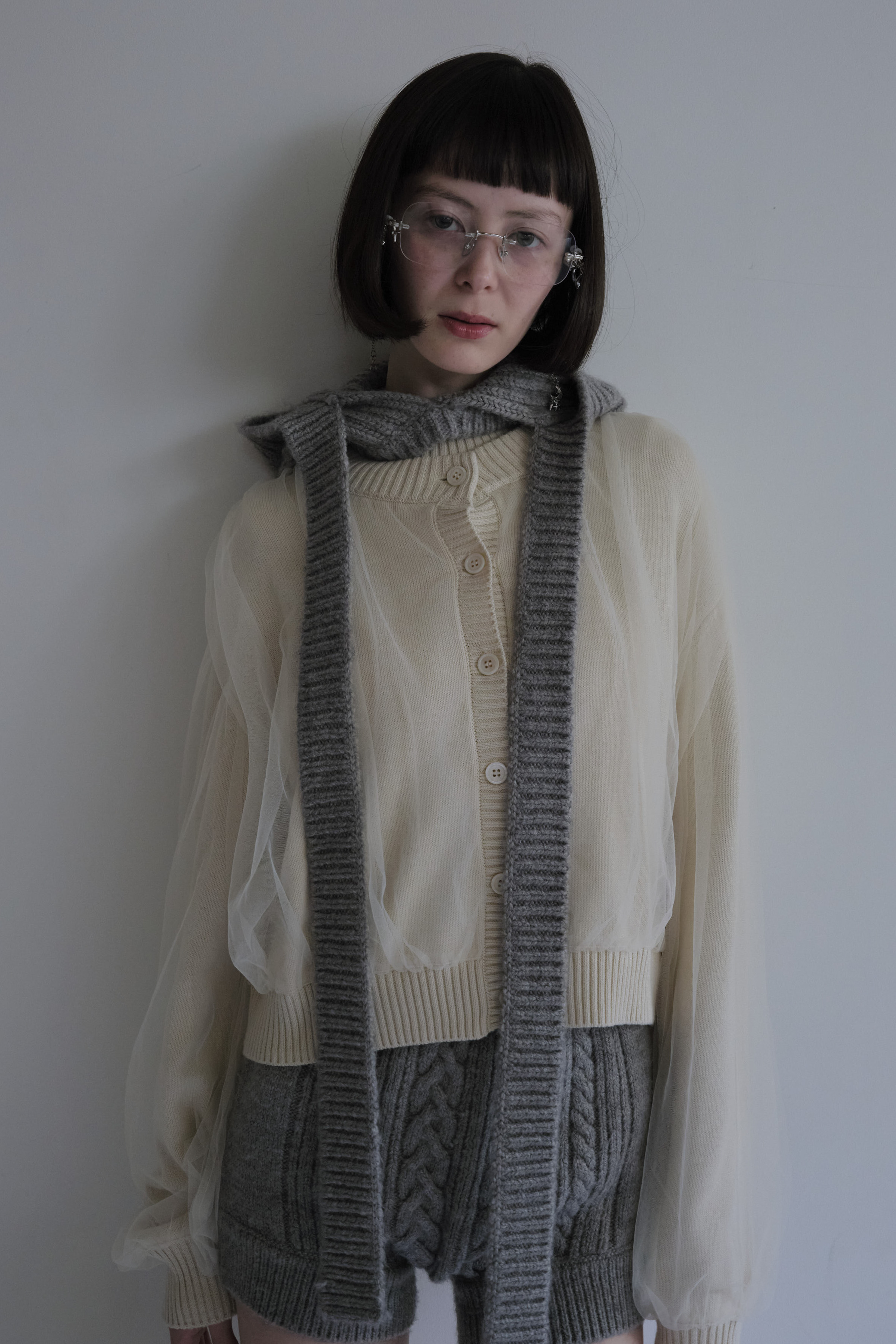 HONEY MI HONEY｜オーバーチュールニットカーディガン｜ニット